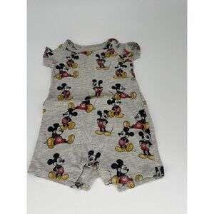 Disney Baby Mickey Mouse Grey Graphic Print Bodysuit One Piece